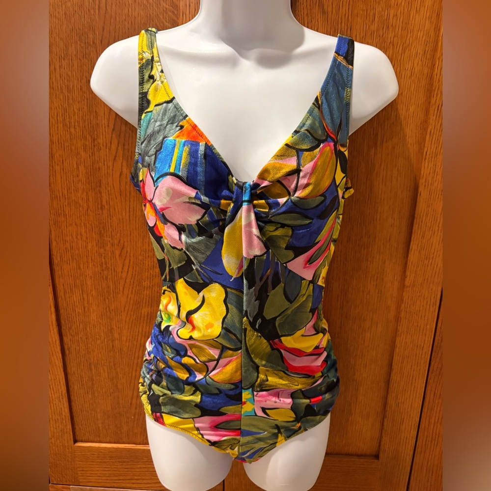 Vintage 70s Gottex One Piece Floral Swimsuit Not Mom’s Alisa Size 12